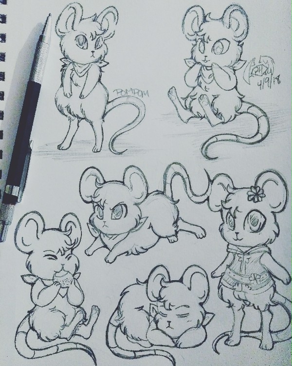Pompom Sketches