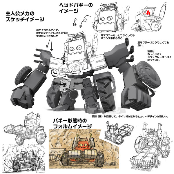 ギバギオン・主人公メカ　スケッチイメージ