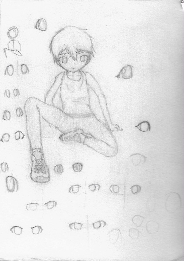 Sit/chill pose + eyes