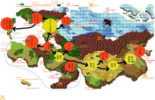 エヴァサガ世界地図