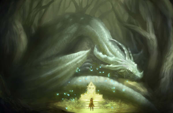 卵を守るドラゴン
