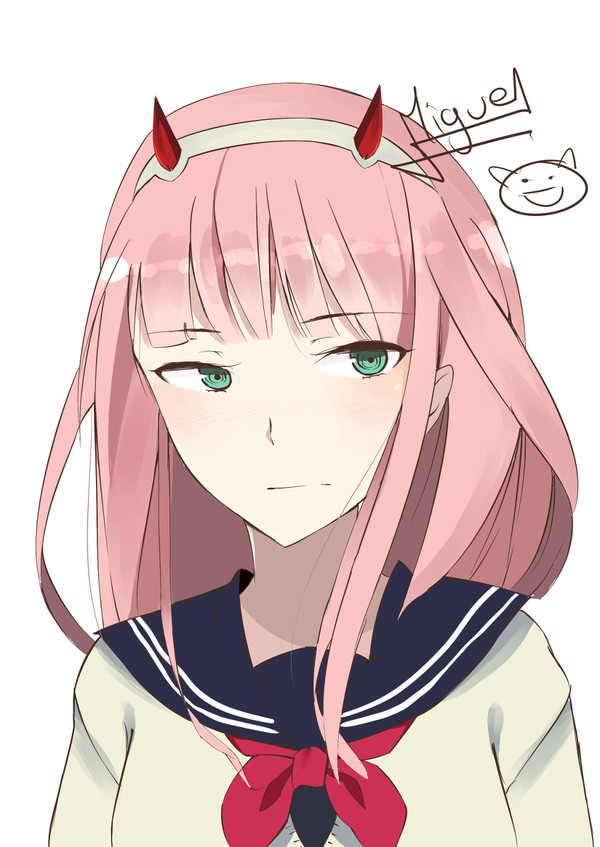 Zero two like school girl