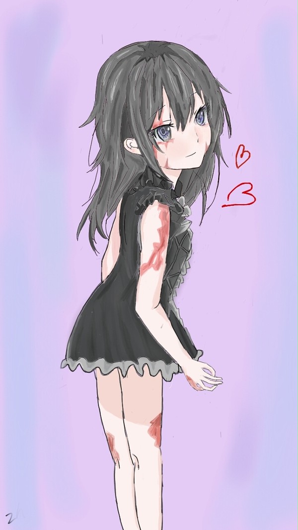 黒連衣裙