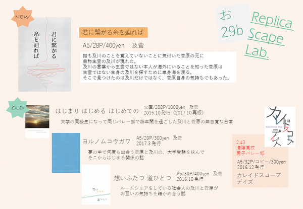 【5/4 スパコミ SUPER RTS!!2018】お品書き