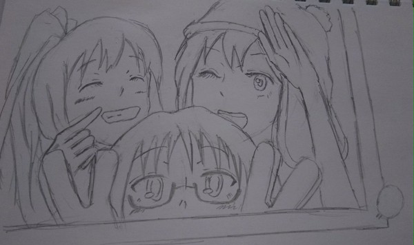 あかがみんクラフト女性人落書き