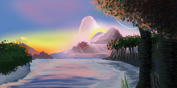 夕日