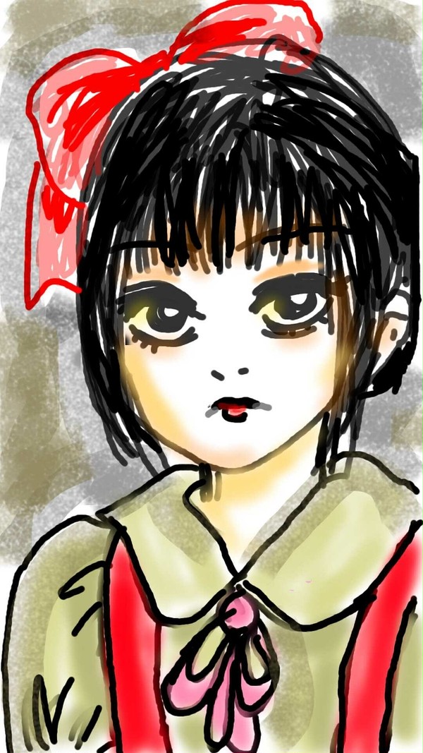 落書き　猫娘。