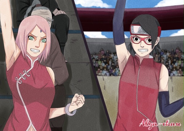 Sakura and Sarada