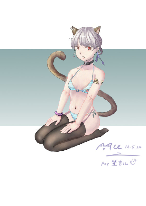 跪坐猫娘