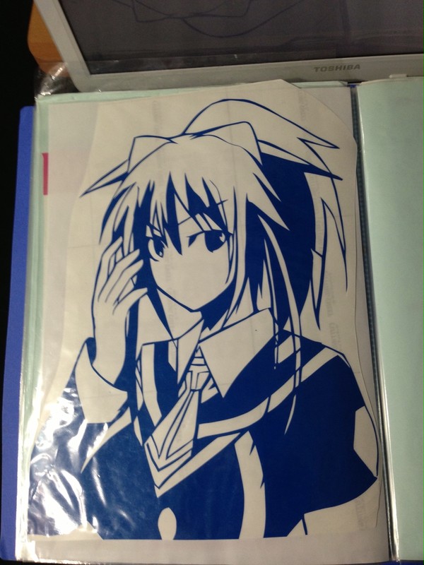 めだかボックスの喜界島もがなの切り絵