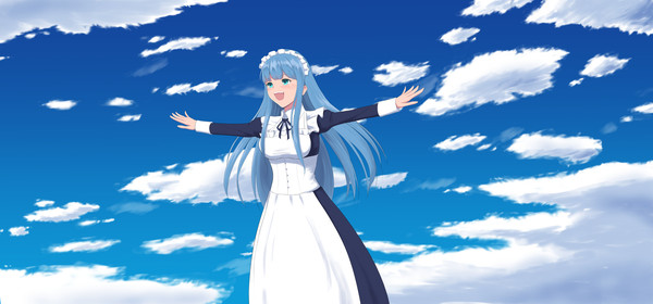 メイドさんと青空