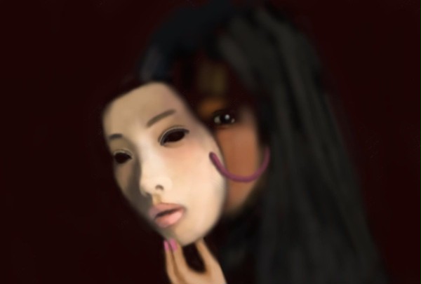 石原さとみの仮面を被った女の子を描きました