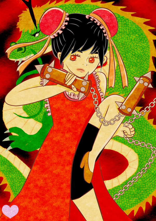 中華フェア・赤と龍