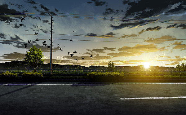 夕日