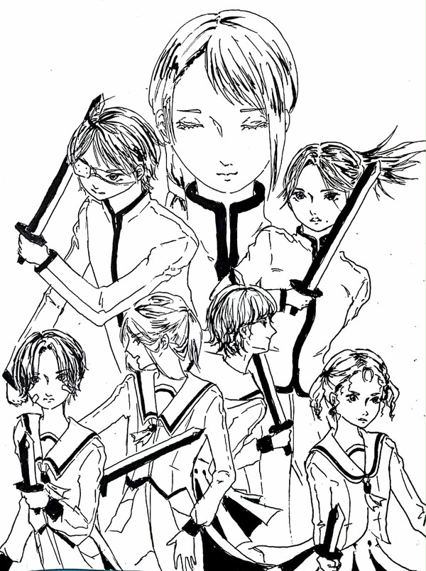 戦闘物っぽい絵