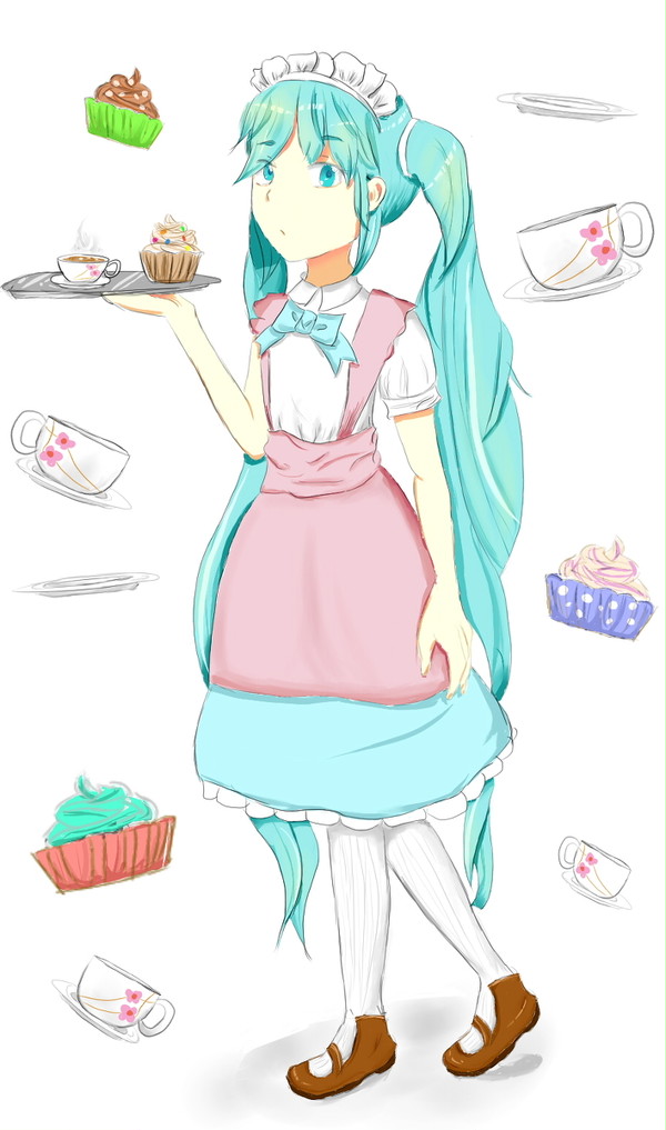 Miku maid ღゝ◡╹)ノ♡