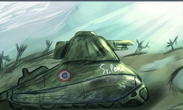 lonely tank on the front