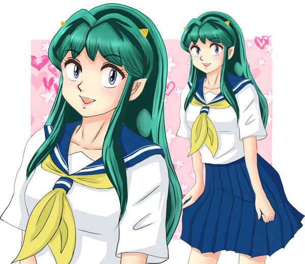 セーラー服、Tシャツ、虎縞ビキニ