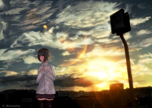 夕日