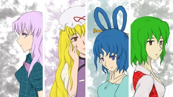 옛날에 그렸던 東方 Project 4인방