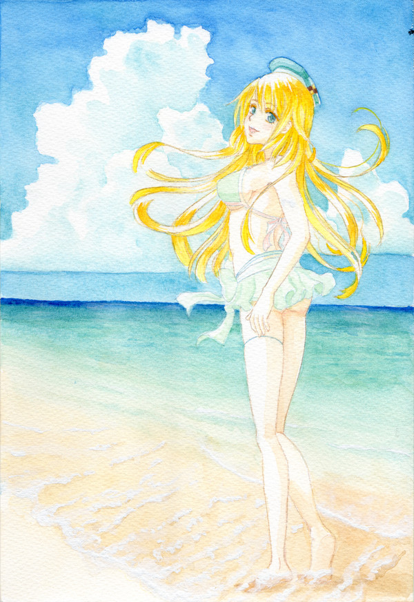愛宕さんと夏の海