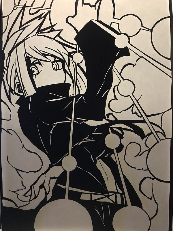 木っ端微塵に切り絵