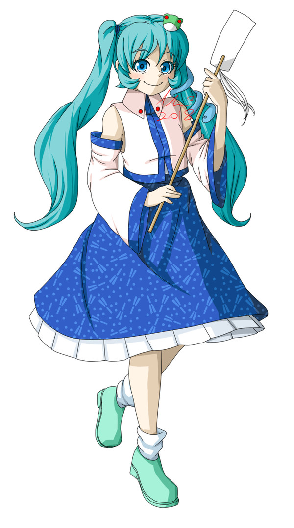 初音ミク と 東風谷 早苗 (HatsuneMiku)