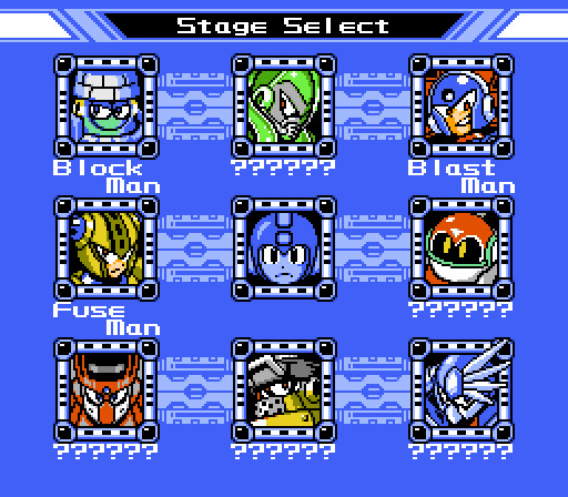 ロックマン１１のステージセレクトをＦＣ風に描いてみた