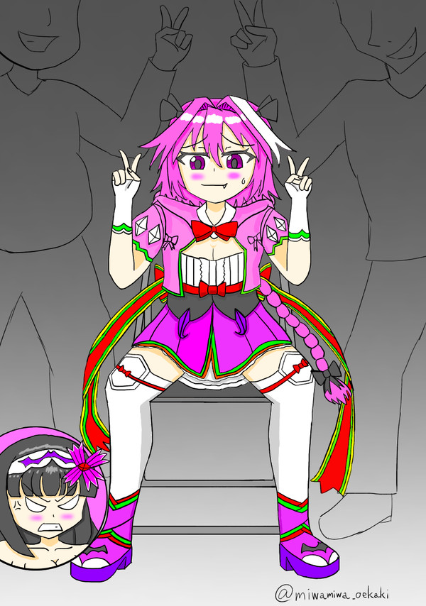 刑部姫の服を着せられたアストルフォくん