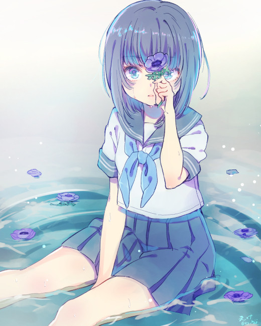 青いアネモネ