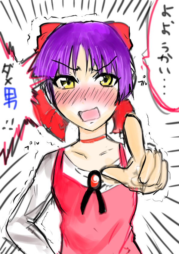 ダメ人間を叱る猫娘