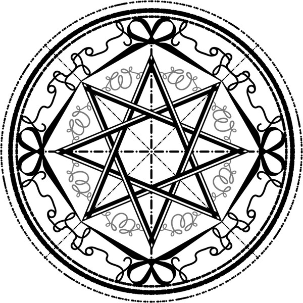 八芒星魔方陣　裁鋏