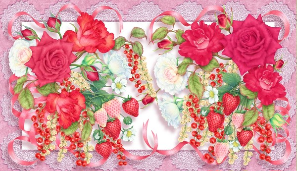 Red Roses And Berries