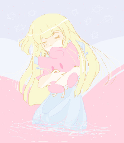 パステルのアニポケらくがき
