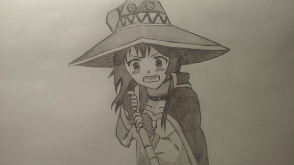 「紅魔族はトイレに行かない」と言い張るめぐみん描いてみた