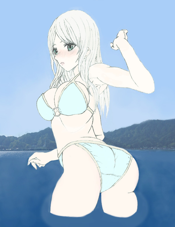 看板娘 in 天橋立海水浴場