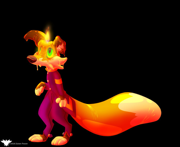 Melting candle fox
