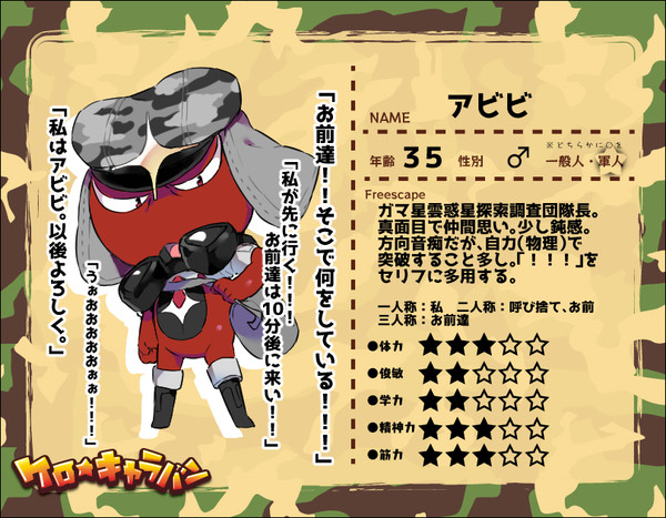 【ケロキャラ】アビビ【軍人】