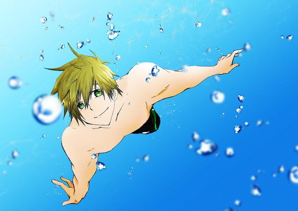 泳ぐマコちゃん
