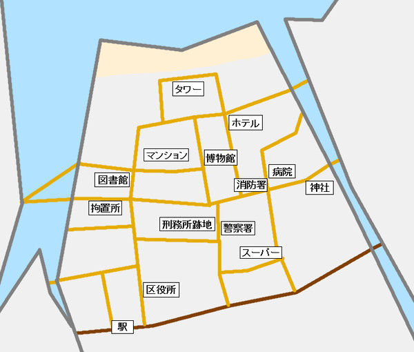 『魔人転生』町中マップ