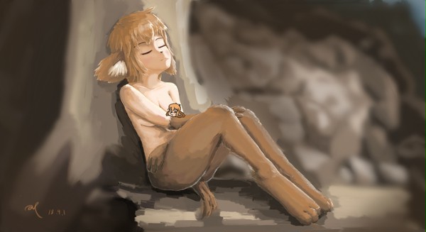 在海边