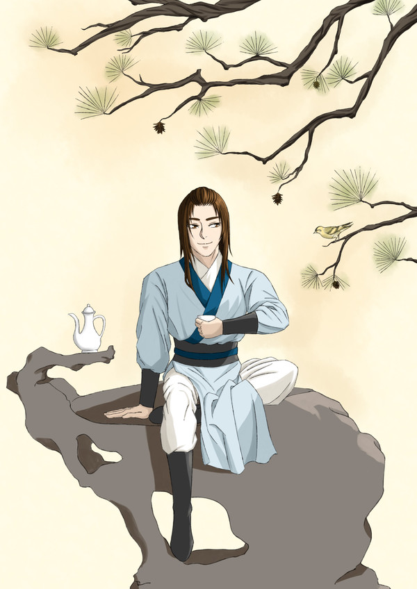 悠闲的喝酒