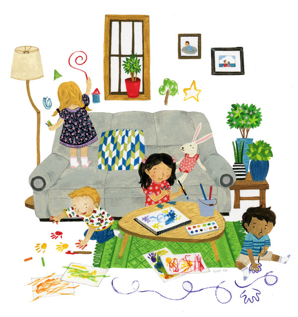 doodling children