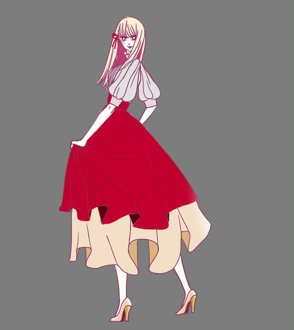 red dress