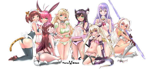 異世界魔王と召喚少女の奴隷魔術の女の子キャラ全員並べてみた