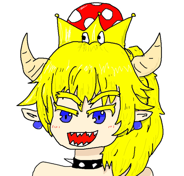 今流行りのクッパ姫描きました。
