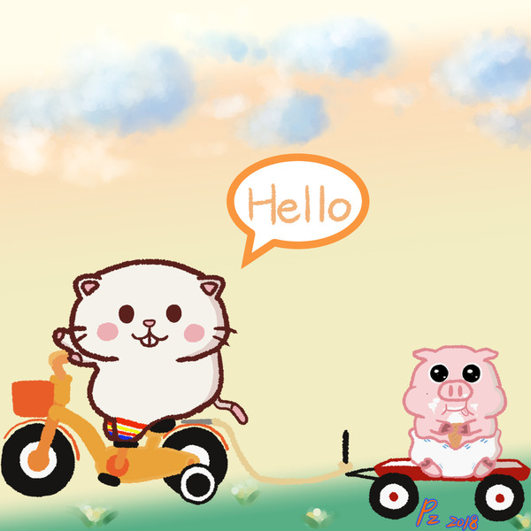 sock cat ＆ baby pig