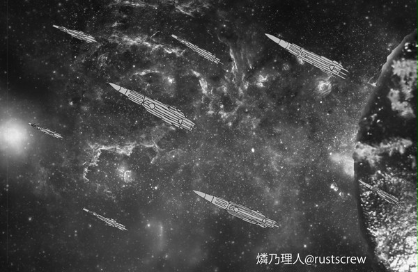 反統合政府軍宇宙艦隊(モノクロVer.)