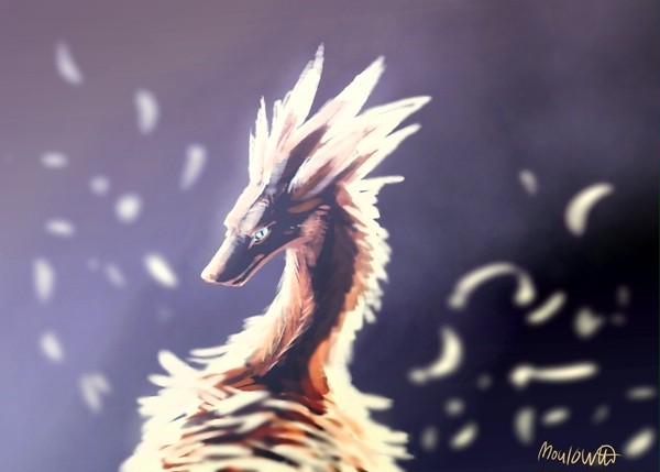 그늘진 하얀용 (speed painting)