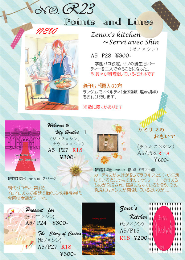 BoysLimites6　お品書き